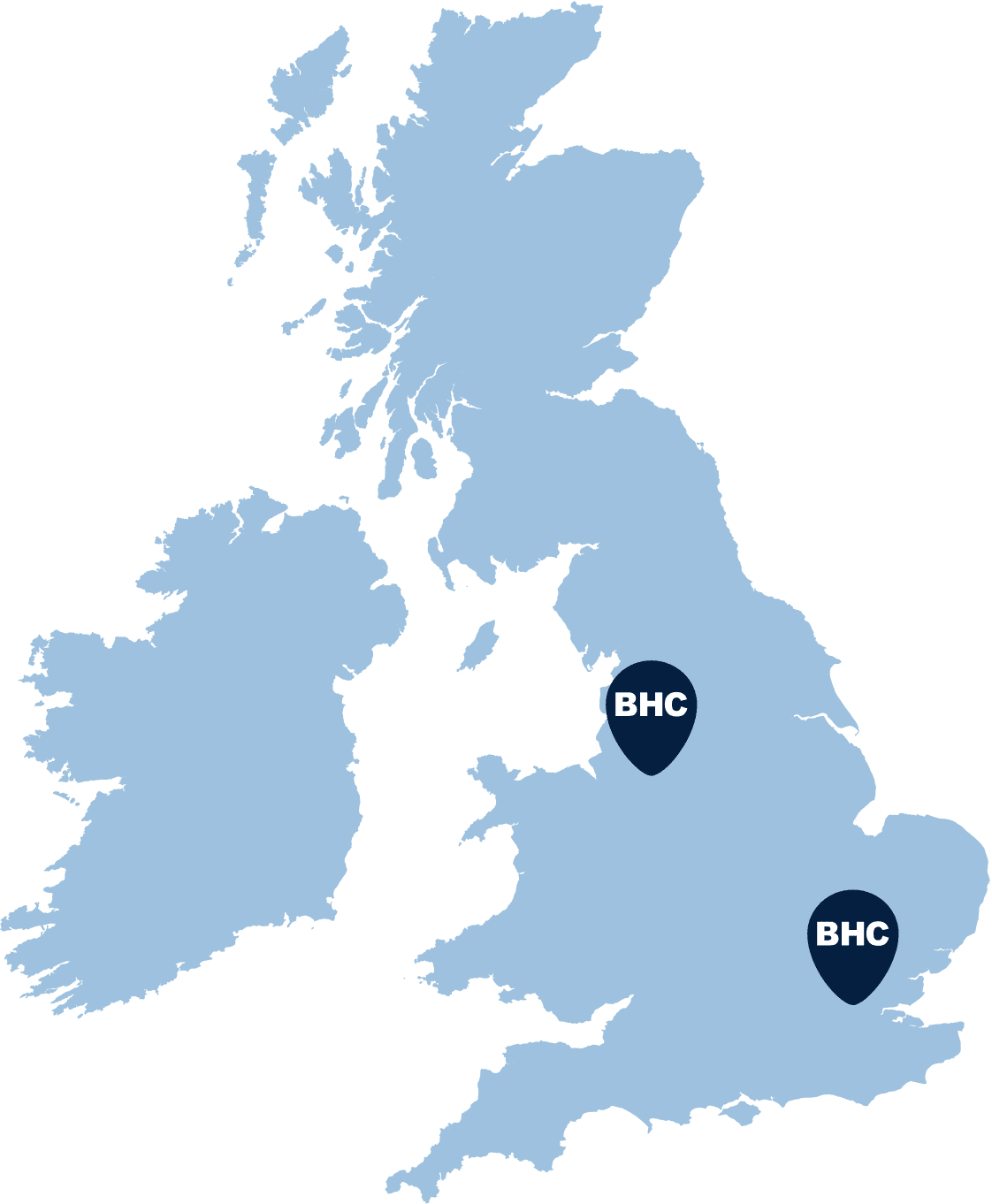 British Hair Clinic - Locations Map